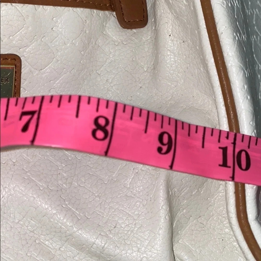 Tommy Hilfiger white tan leather tote-bag - Picture 7 of 14